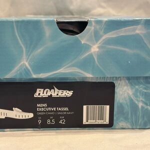 Floafers Men's Executive Tassel Loafers - Green Camo and Sailor Navy